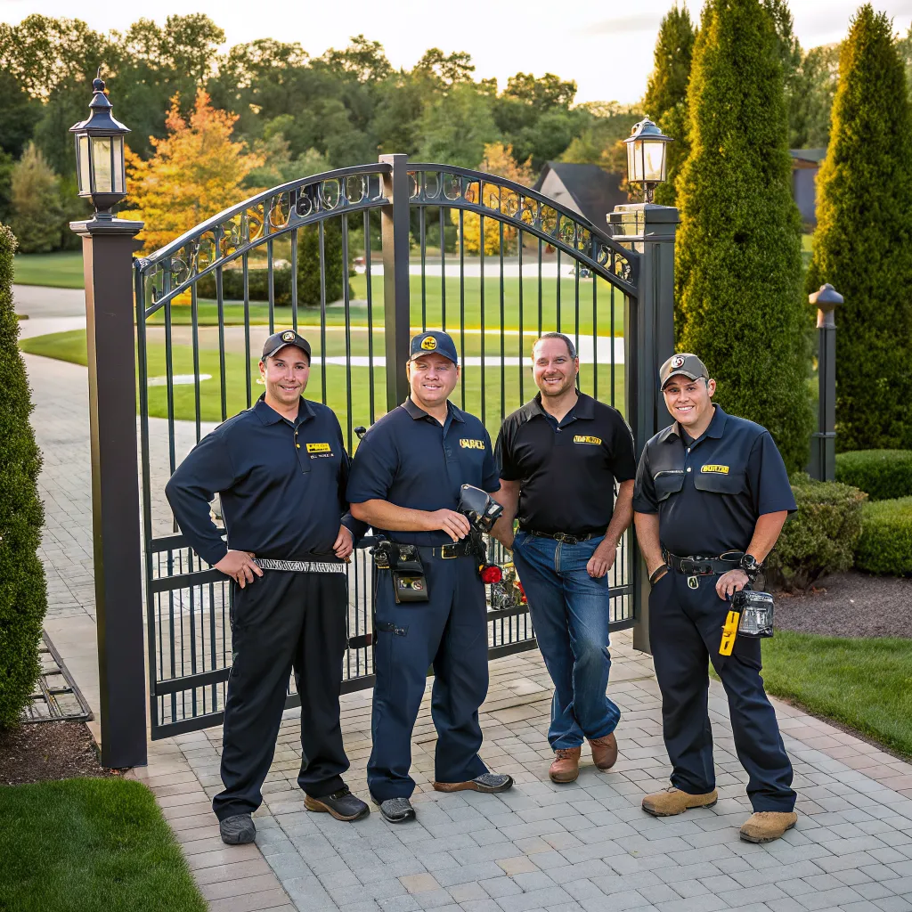 SOLVARION automatic gate installation team